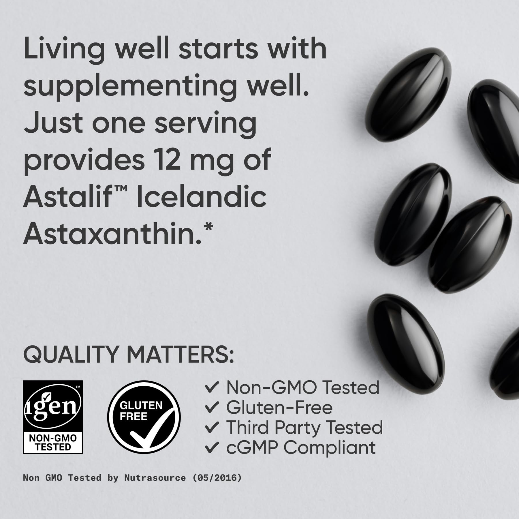 Sports Research Astaxanthin Softgels 12mg with organic coconut oil