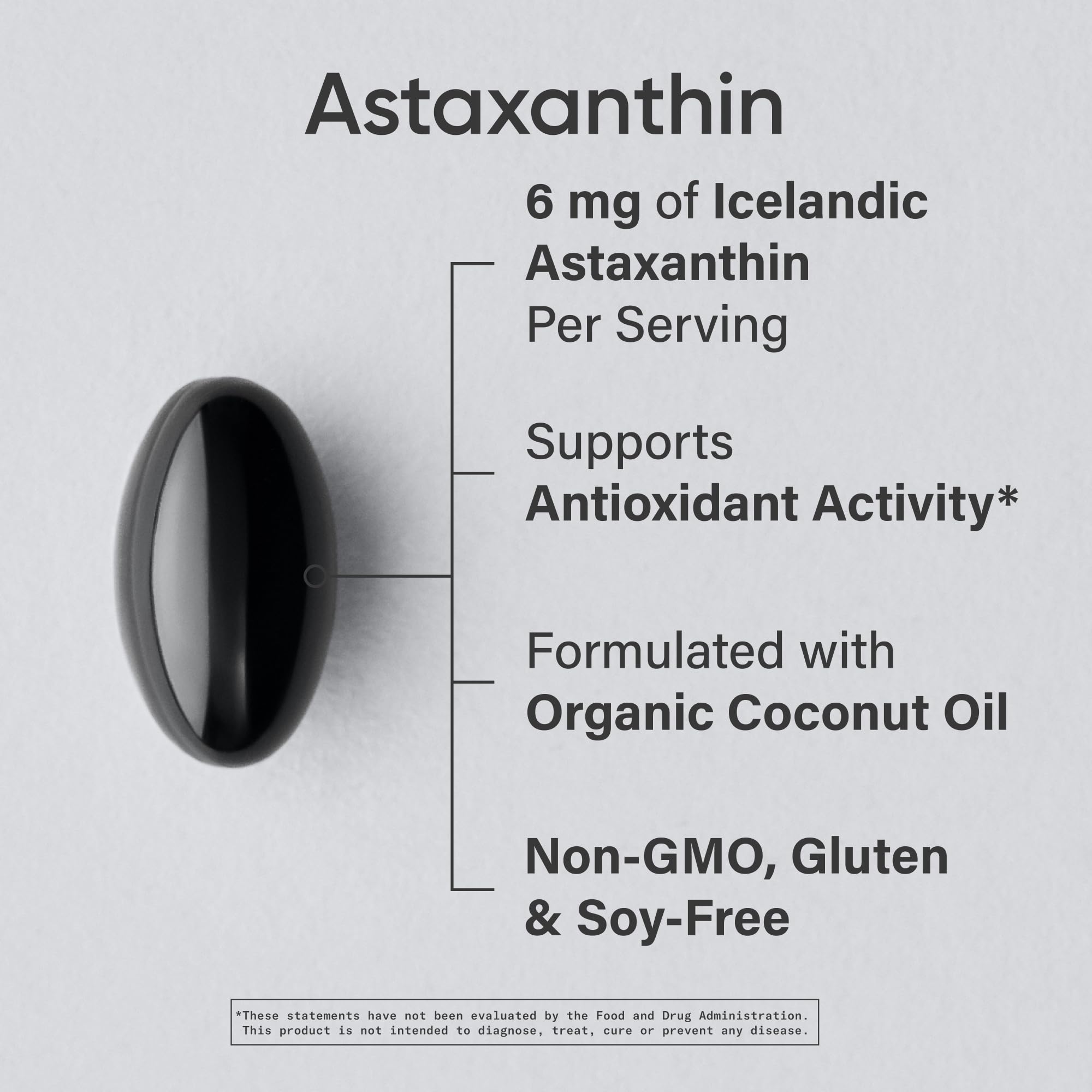 Sports Research Astaxanthin Softgels 6mg bottle side view