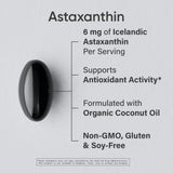 Sports Research Astaxanthin Softgels 6mg bottle side view