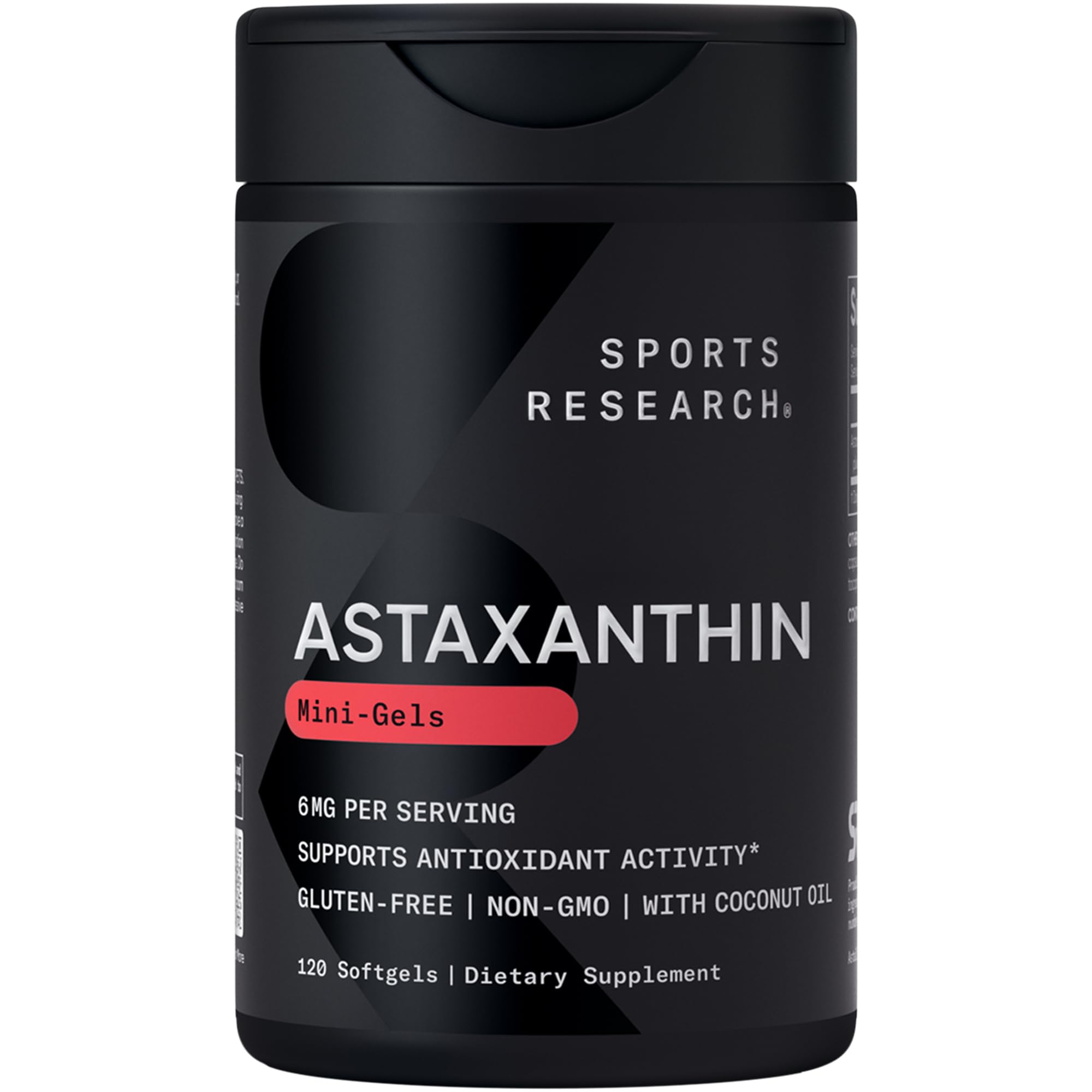 Sports Research Astaxanthin Softgels 6mg front view