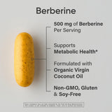 Sports Research Berberine Liquid Softgel 500mg back view