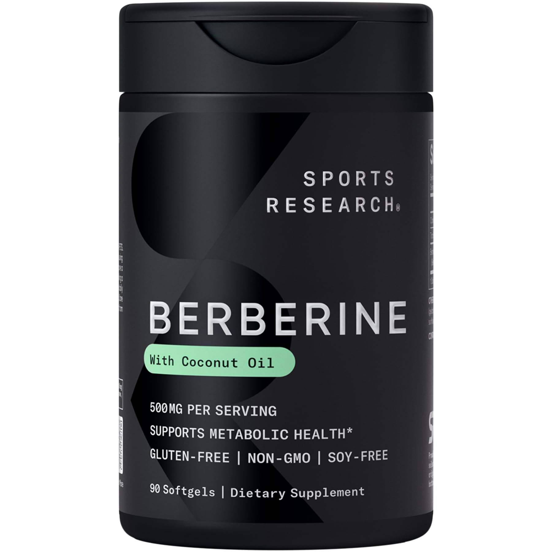 Sports Research Berberine Liquid Softgel 500mg front view