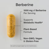 Sports Research Berberine Vegan Supplement 1000mg back view
