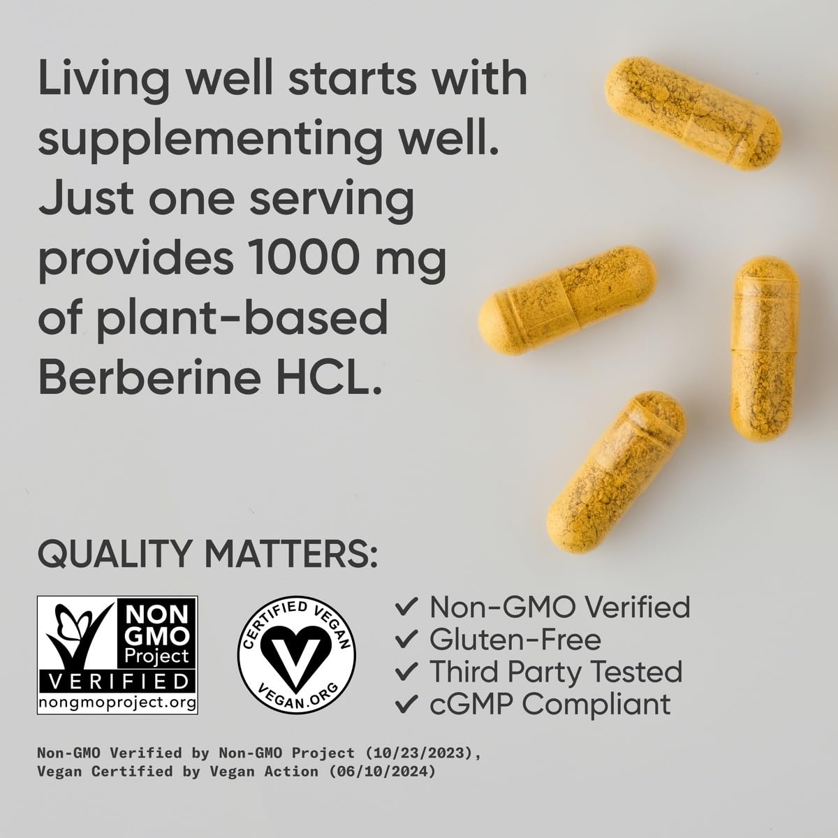 Sports Research Berberine Vegan Supplement 1000mg bottle with cap