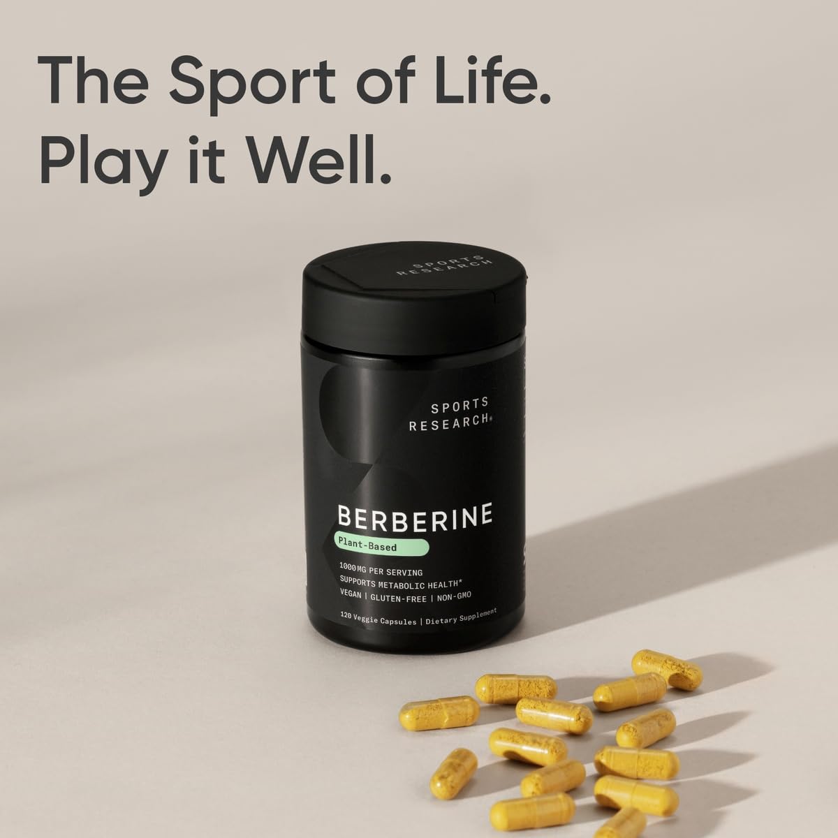 Sports Research Berberine Vegan Supplement packaging details