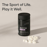 Sports Research Biotin 5000 mcg Vegan Capsules with measuring spoon
