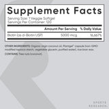 Sports Research Biotin Supplement 5000 mcg ingredients list