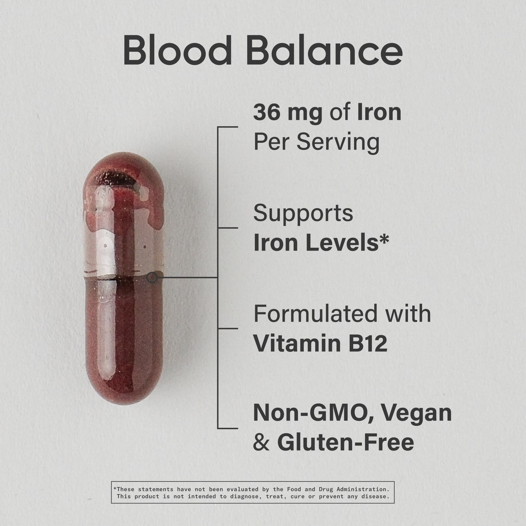 Sports Research Blood Balance Iron Support Supplement side view