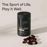 Sports Research CLA Softgels 1250mg lifestyle scene with fitness gear