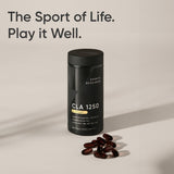 Sports Research CLA Softgels on a wooden table
