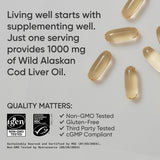 Sports Research Cod Liver Oil Softgels with Vitamin A and D label