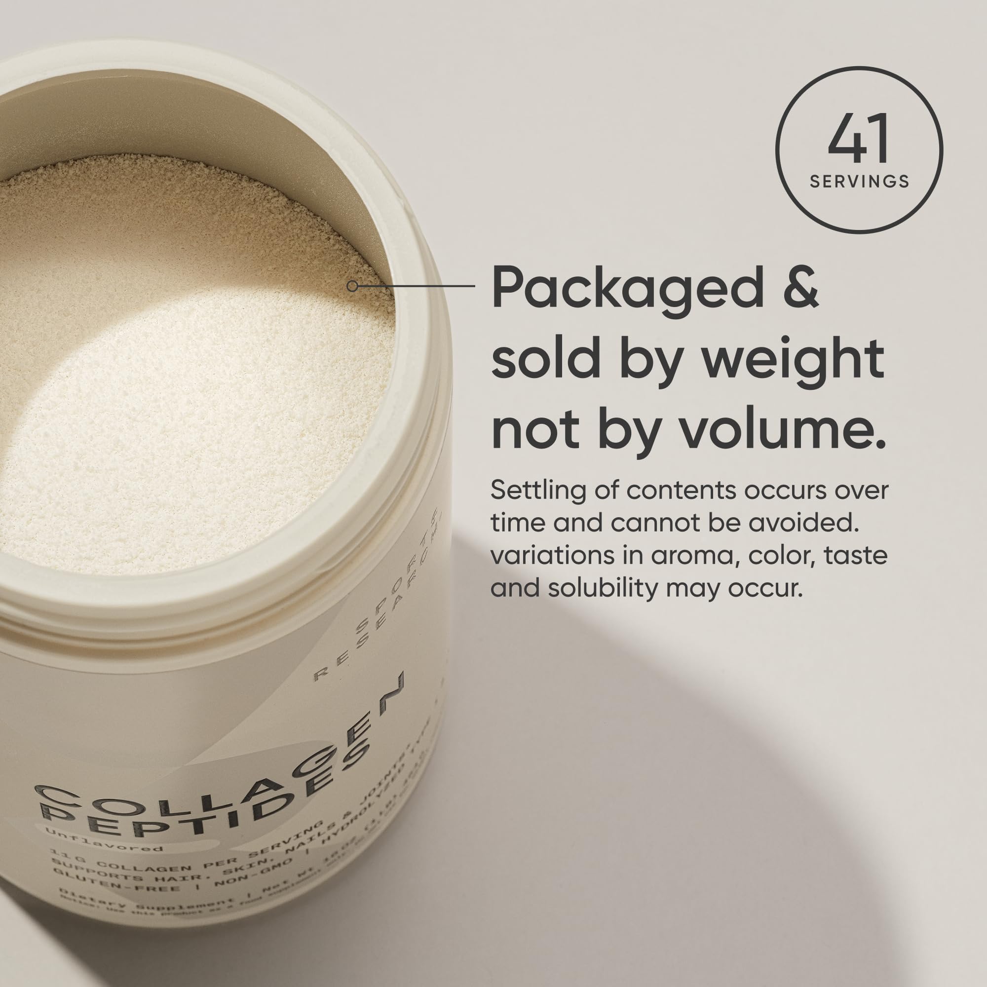 Sports Research Collagen Peptides Powder nutritional information