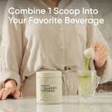 Sports Research Collagen Peptides with Matcha side view packaging