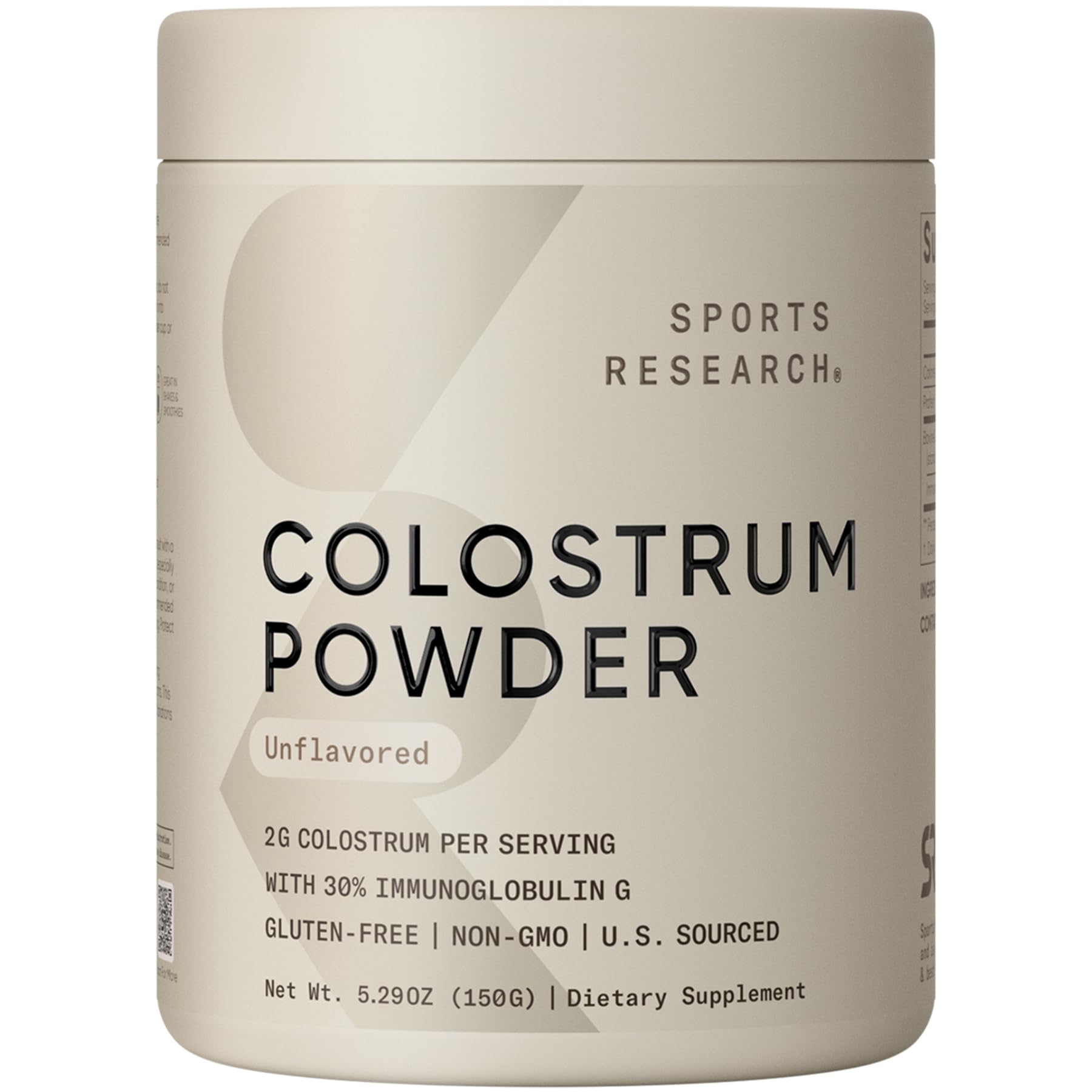 Sports Research Colostrum Powder 227g front view