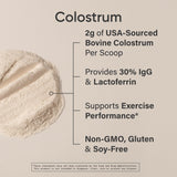 Sports Research Colostrum Powder mixed in a glass