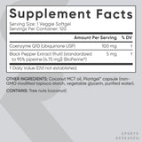 Sports Research CoQ10 Supplement bottle with Bioperine