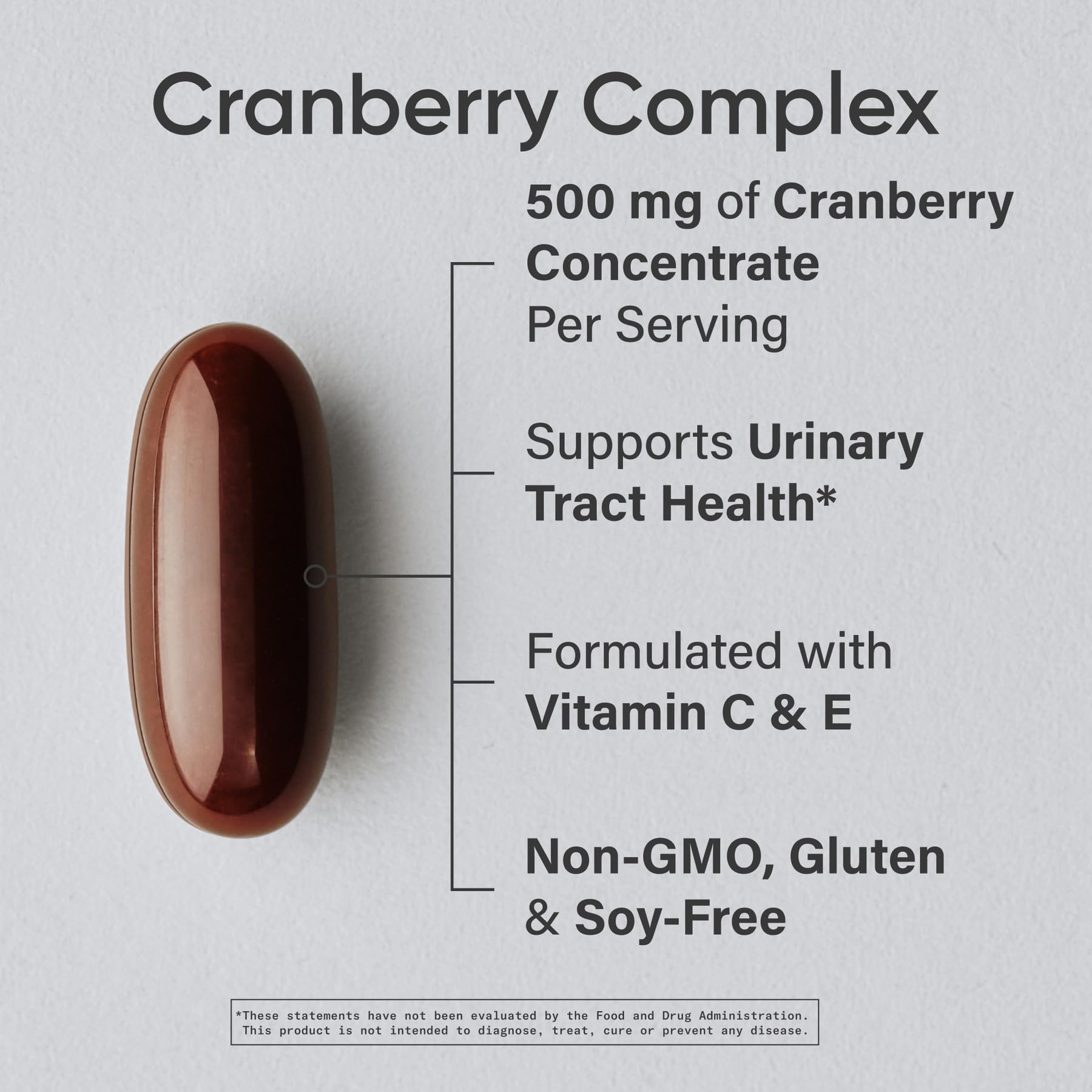 Sports Research Cranberry Concentrate 500mg Softgels bottle packaging