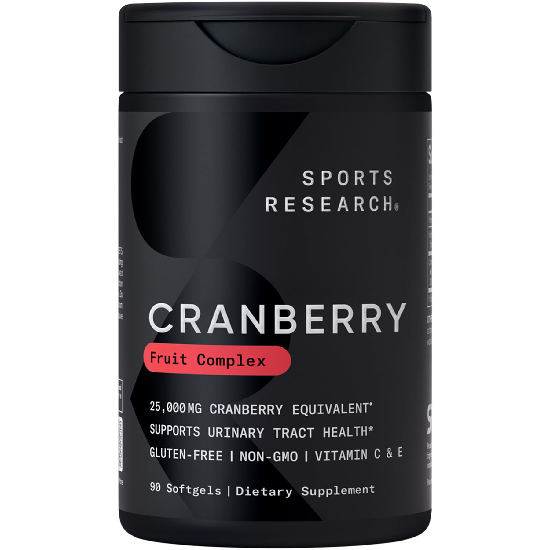 Sports Research Cranberry Concentrate 500mg Softgels front view