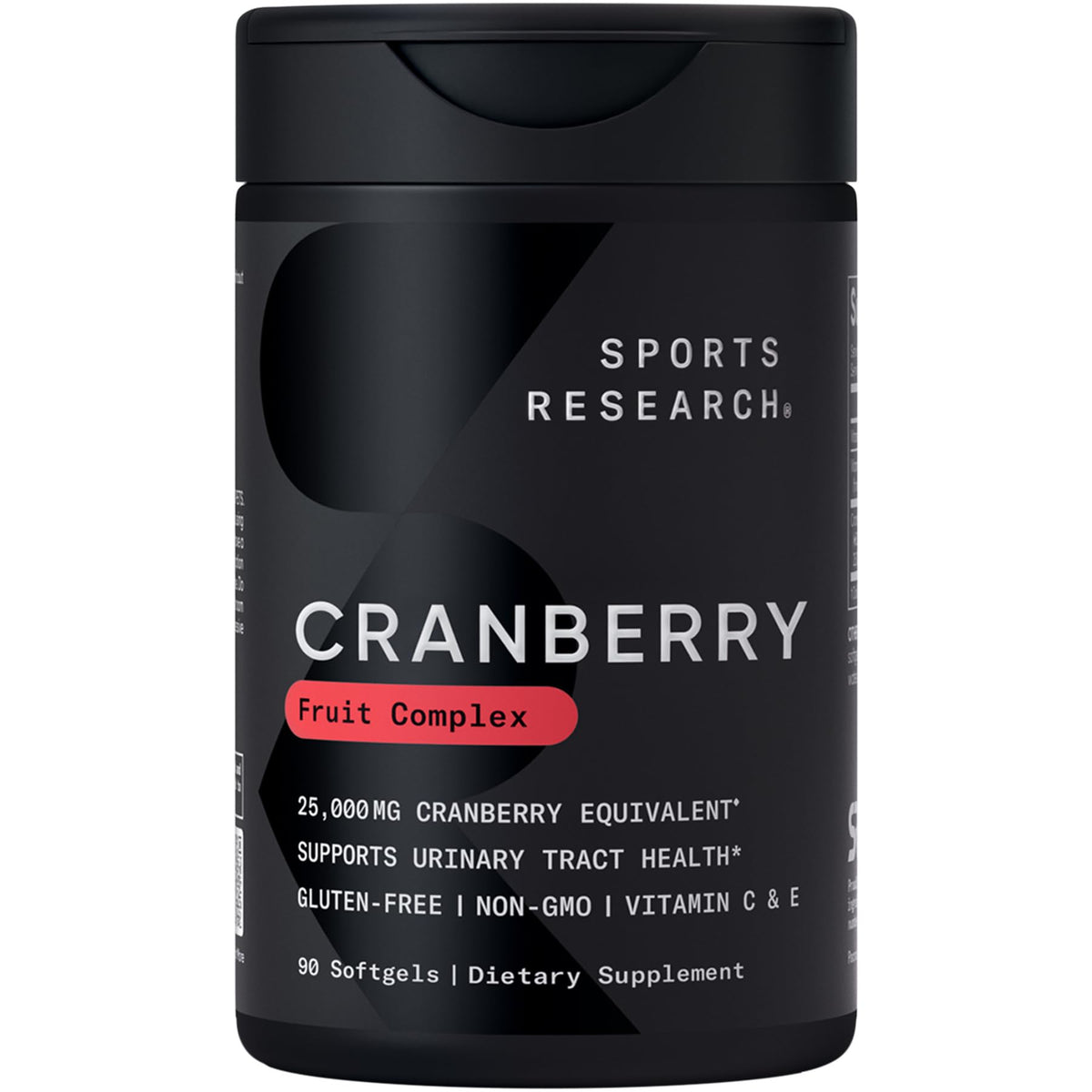 Sports Research Cranberry Concentrate 500mg Softgels front view