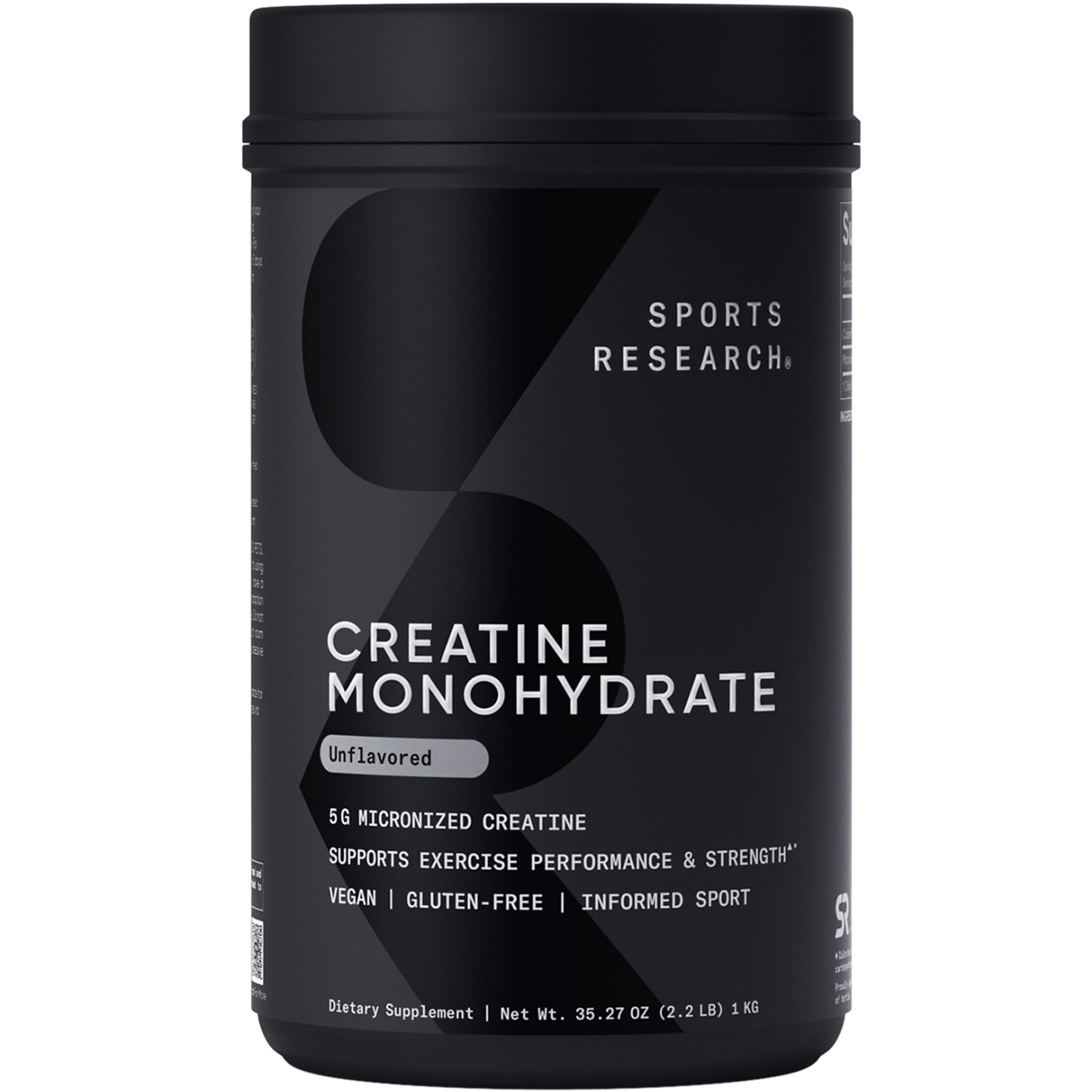 Sports Research Creatine Monohydrate 1148g front view