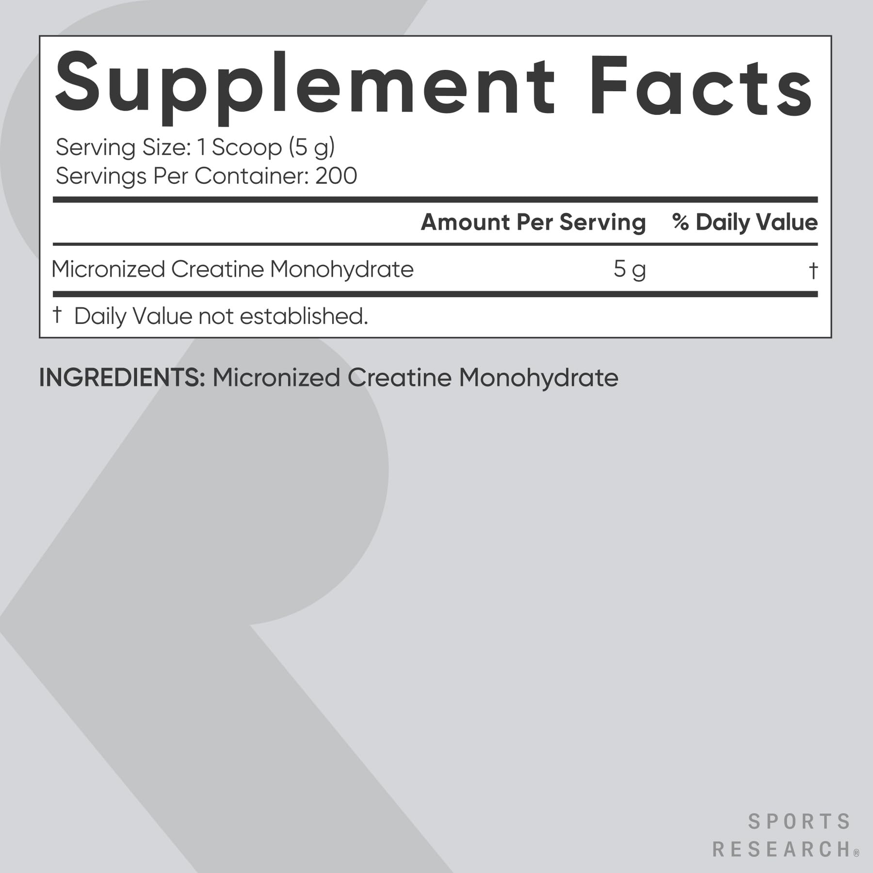 Sports Research Creatine Monohydrate mixed in a drink