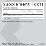 Sports Research Creatine Monohydrate Powder 300g side view