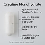 Sports Research Creatine Monohydrate Powder 5g Capsules back view
