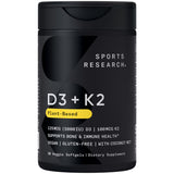 Sports Research D3 + K2 Softgels front view with packaging