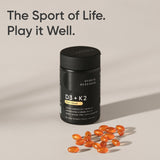 Sports Research D3 + K2 Softgels opened bottle with softgels visible