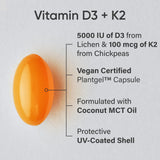 Sports Research D3 + K2 Softgels side view showing capsule