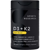 Sports Research D3 + K2 Vegan Softgels front view
