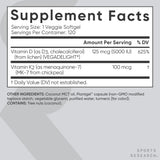 Sports Research D3 + K2 Vegan Softgels with coconut oil