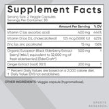 Sports Research Elderberry Capsules on a wooden table