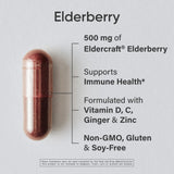 Sports Research Elderberry Capsules side view with label