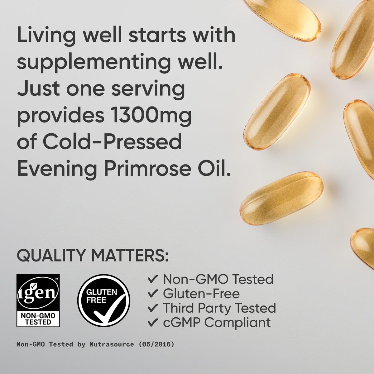 Sports Research Evening Primrose Oil 1300mg softgel packaging