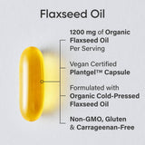 Sports Research Flaxseed Oil 180 count bottle side view