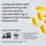 Sports Research Flaxseed Oil capsules with packaging