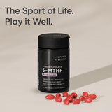 Sports Research Folic Acid B9 Supplement 1000 mcg on a wooden table