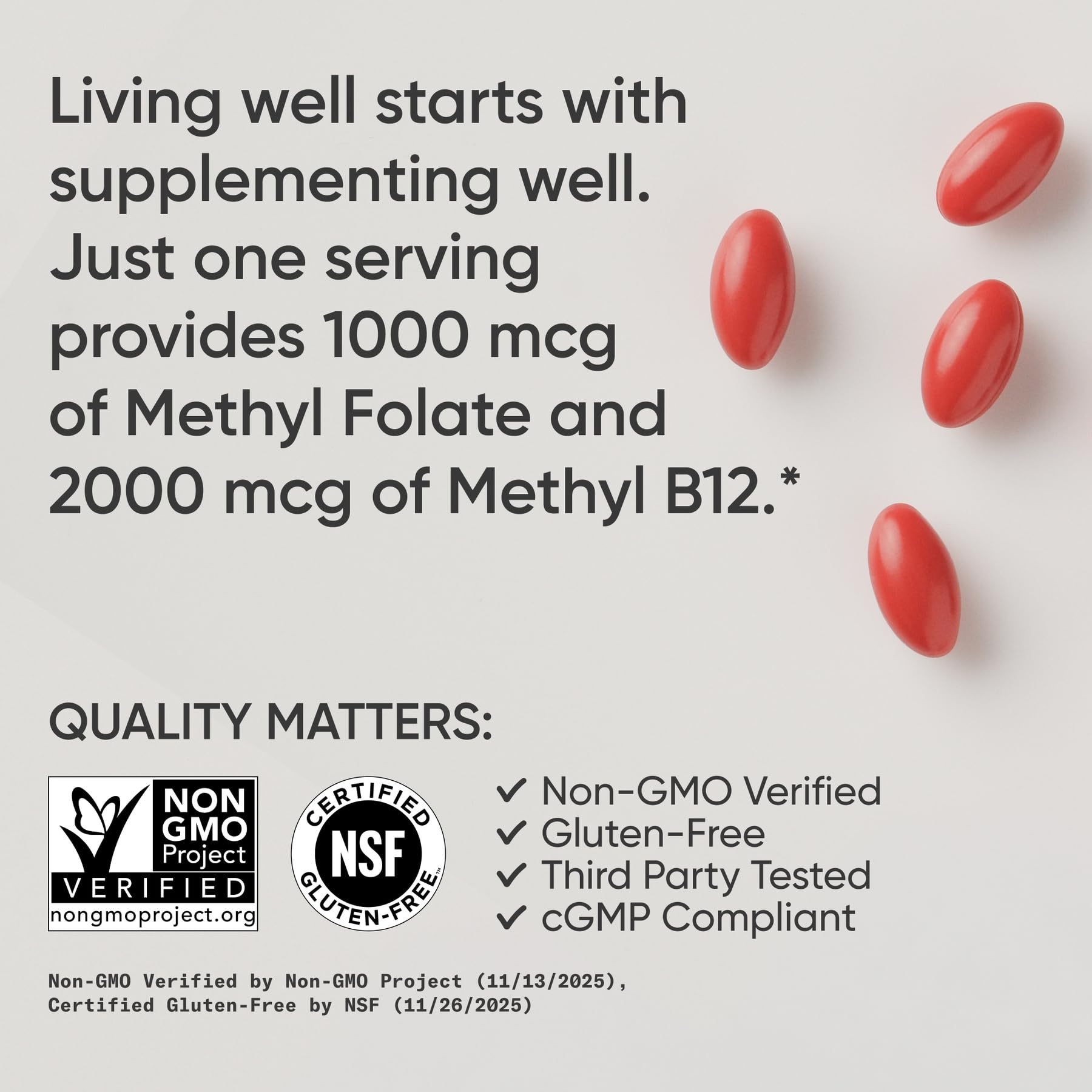 Sports Research Folic Acid B9 Supplement 1000 mcg packaging