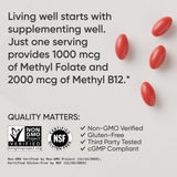 Sports Research Folic Acid B9 Supplement 1000 mcg packaging