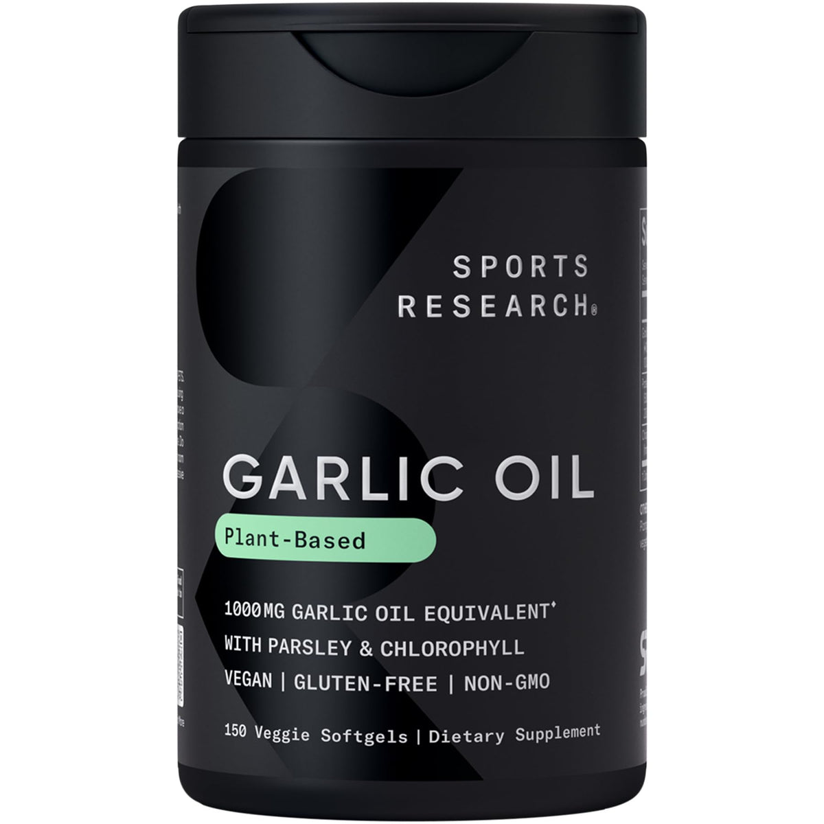 Sports Research Garlic & Parsley Oil Supplement front view