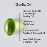 Sports Research Garlic & Parsley Oil Supplement side view