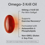Sports Research Krill Oil 500mg Softgels packaging