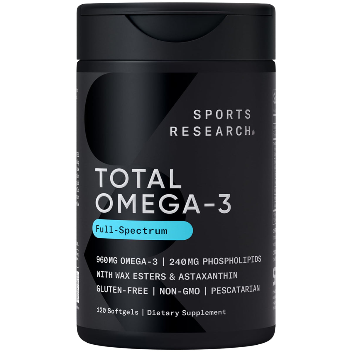Sports Research Krill Oil Omega-3 Supplement softgel bottle front view