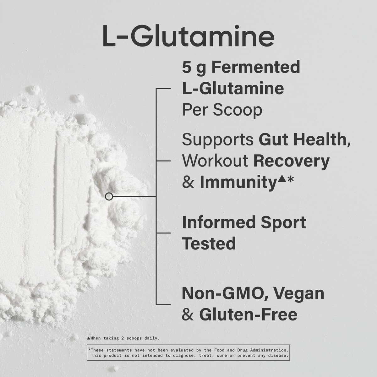 Sports Research L-Glutamine Powder mixed in a beverage