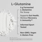 Sports Research L-Glutamine Powder mixed in a beverage
