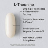 Sports Research L-Theanine 200mg Softgels back view