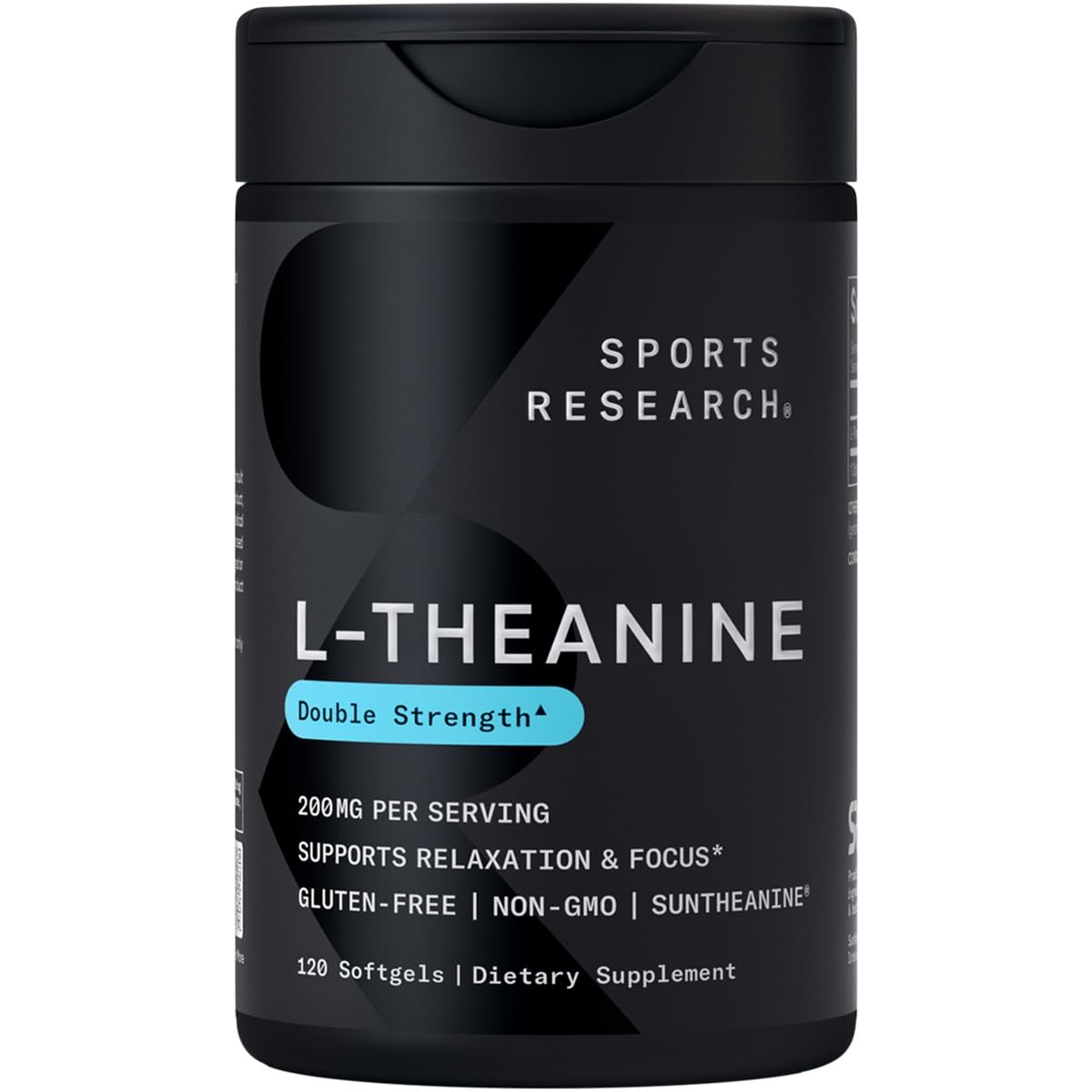 Sports Research L-Theanine 200mg Softgels front view