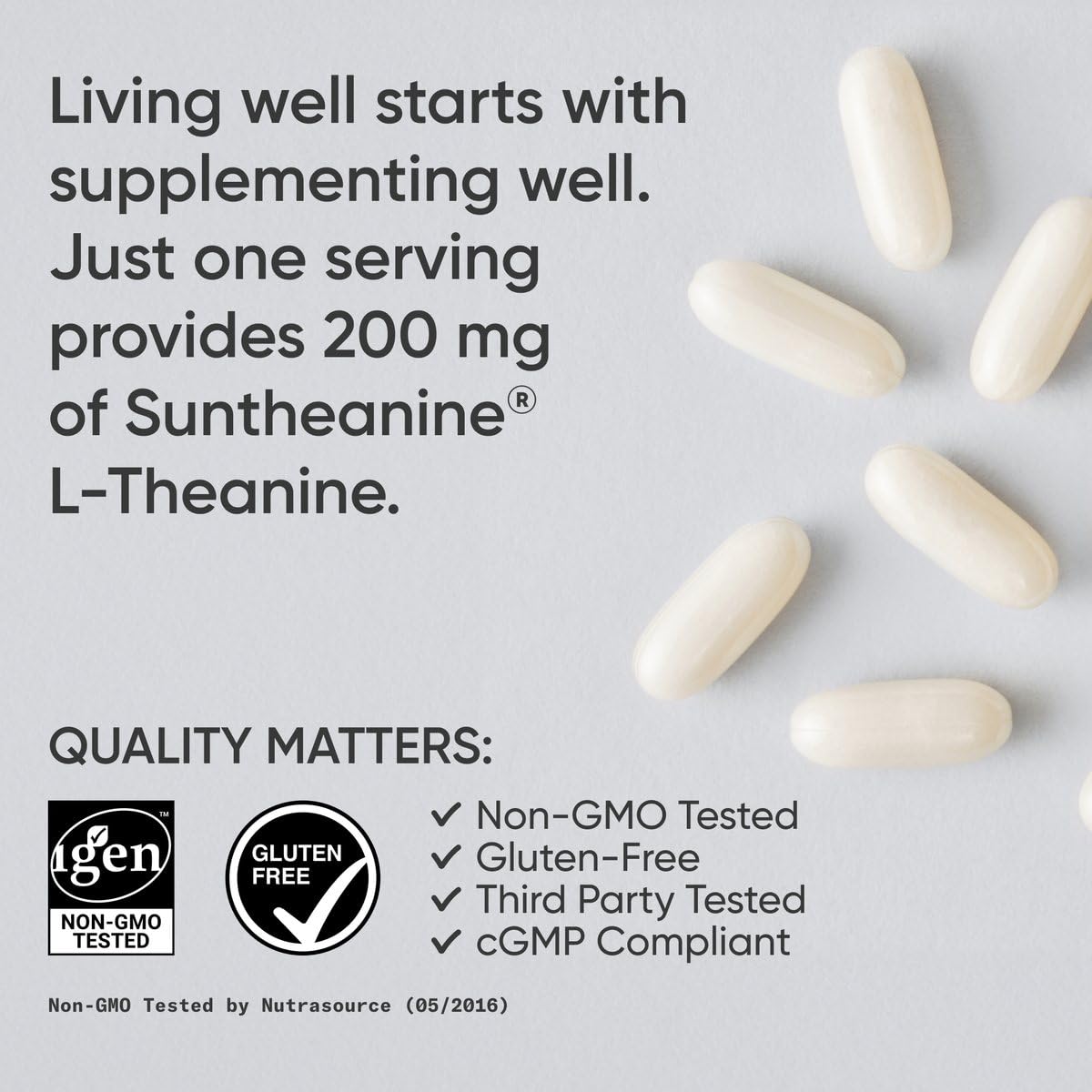 Sports Research L-Theanine 200mg Softgels packaging