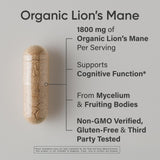 Sports Research Lion’s Mane Mushroom Capsules side view